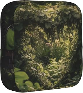 Period Bag Pouch for Women,Sanitary Napkin Storage Bag Portable Period Pad Pouch Small Make Up Bags Green Leaves Heart Shape Tampon Holder For Purse Travel Daily Use