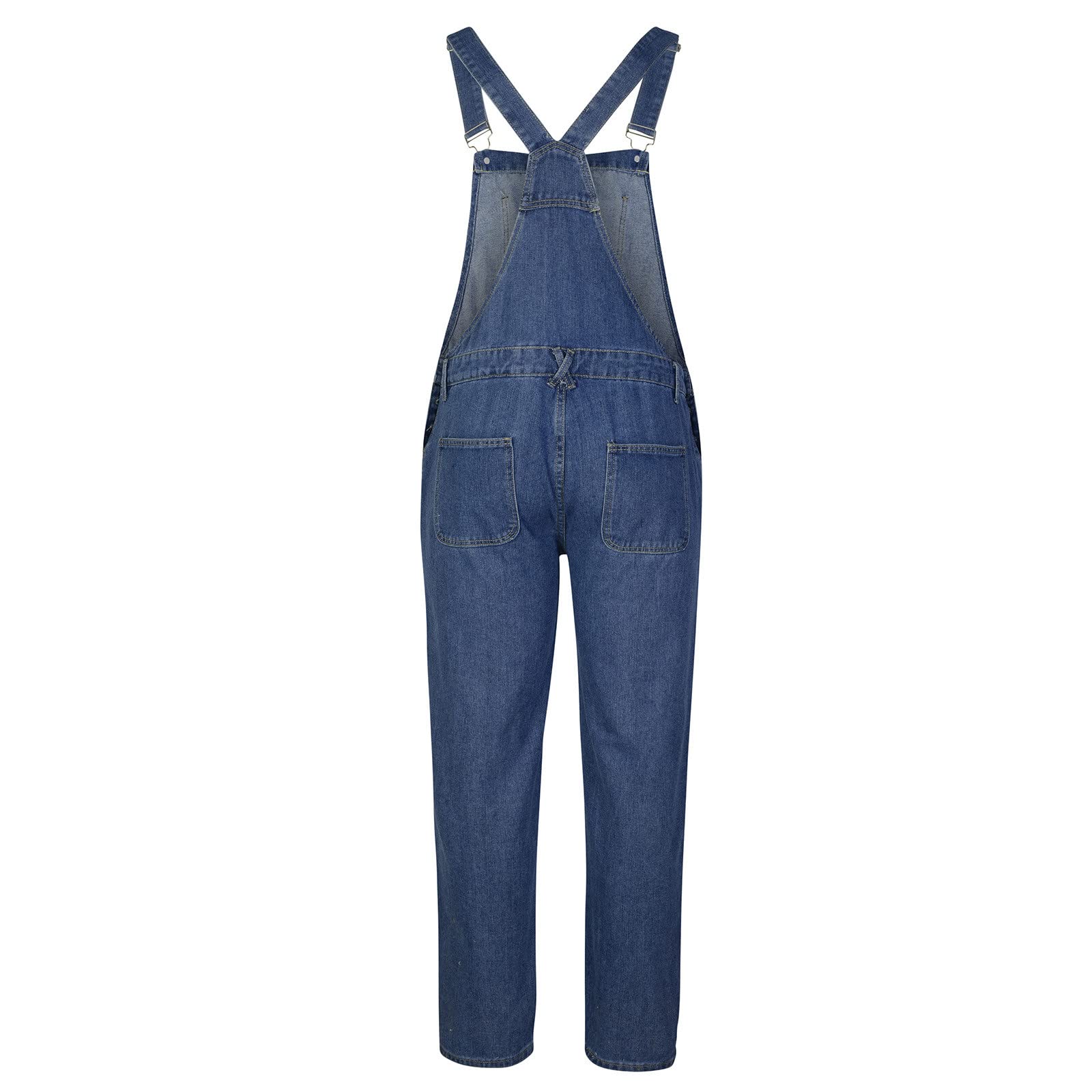 2023 Peto Vaquero Hombre de Mono otoño Casual Pantalones de Mezclilla Retro Moda Denim Jeans de Trabajo con Bolsillo clásico Suelto Jumpsuit Informal Overall pantalón Largos Inviernos Nueva