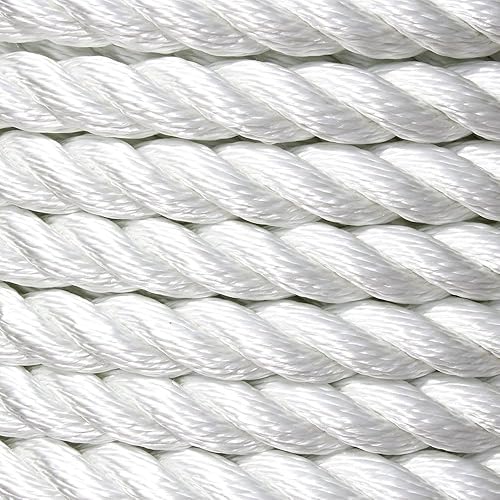 Hercules Bulk Ropes Twisted Nylon Rope (2"", 250, Foot), White