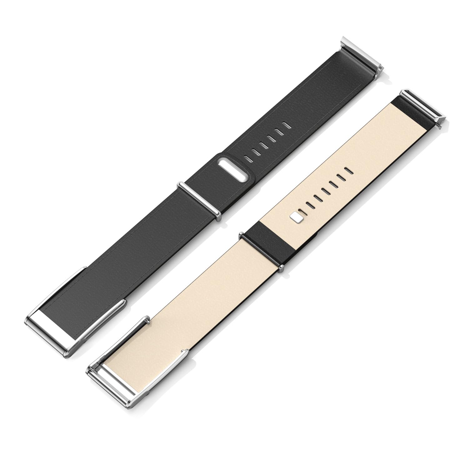 Bracelet en cuir véritable compatible avec Whoop 5.0, bracelet de rechange en cuir souple de qualité supérieure avec curseur en métal et cadre en forme de U, bracelet classique réglable en cuir pour