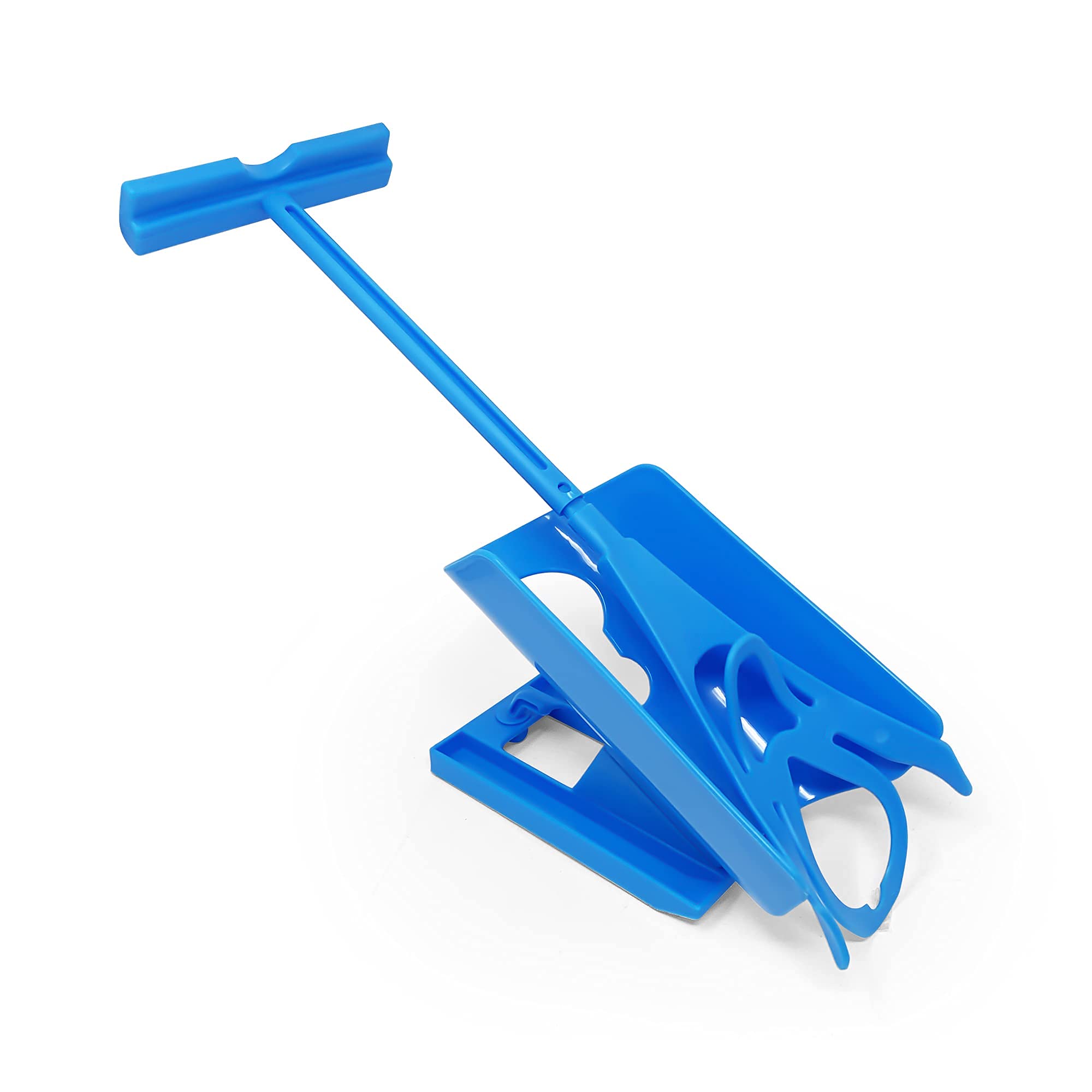 GOUMAO Sock Slider Easy On Easy Off Sock Helper Aid Kit No Bending Stretching or Straining System Packs up for Convenient Travel Donner for Elderly Diabetics (1 x Blue Sock Helper)