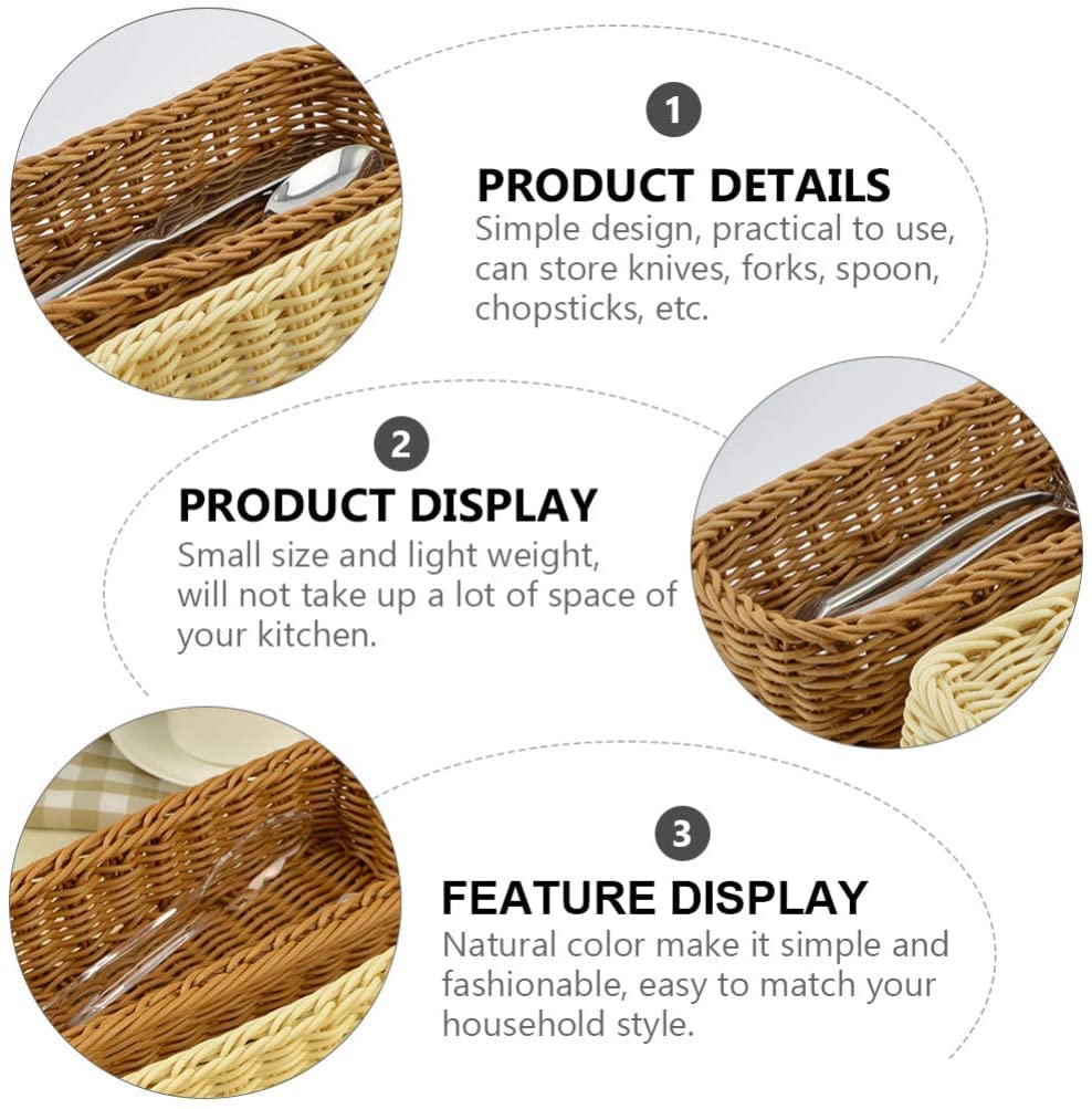 Yawinhe Organizer Posate In Corda Di Carta - 35x25x5.5 Cm Per Cassetto Cucina - Foto 2