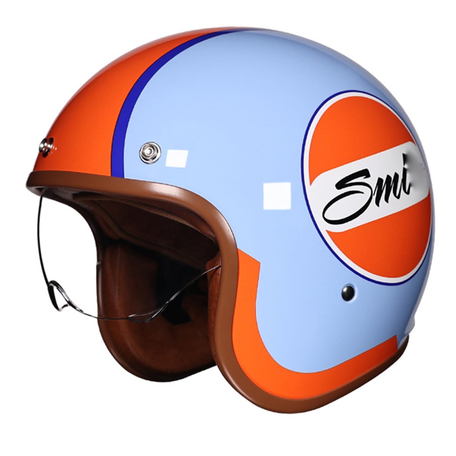 Casque jet moto vintage homologué ECE pour adulte taille M