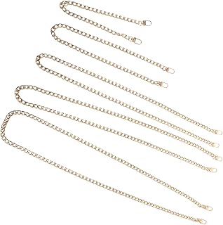 EXCEART Saco DIY Destacável Cinta de Cadeia: Corrente de Corrente de Corrente de Ferro de Substitui??o Fivelas de Metal para Bolsa de Carteira de Embreagem Fazendo Golden 5Pcs