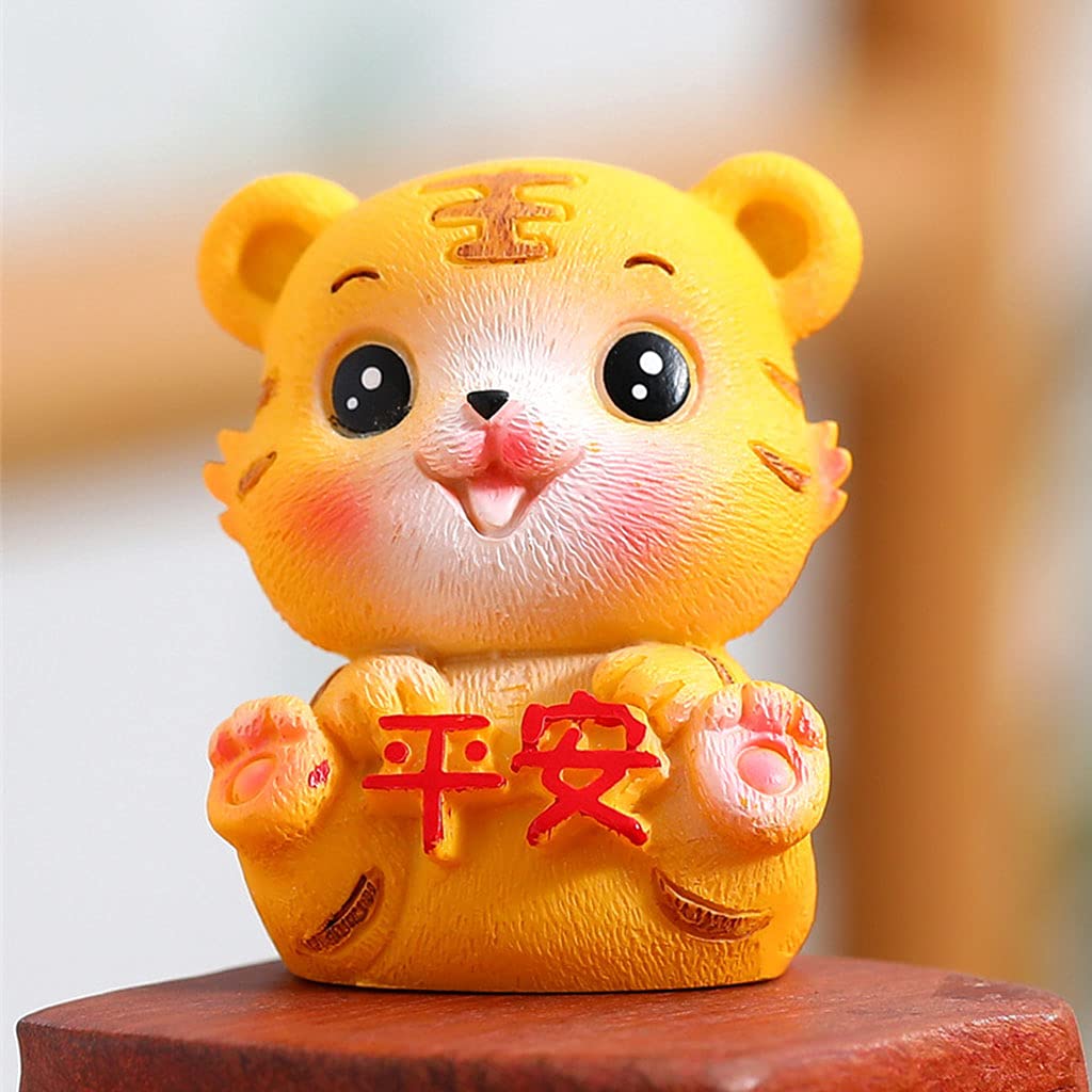 干支の置物　トラ Amazon.co.jp: 樹脂製 幸運の虎 動物 置物 干支 新年 ミニチュア 像