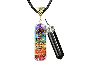 Orgonite Shop Seven Chakra Pipe Pendant Necklace: Enhanced Energy and Balance