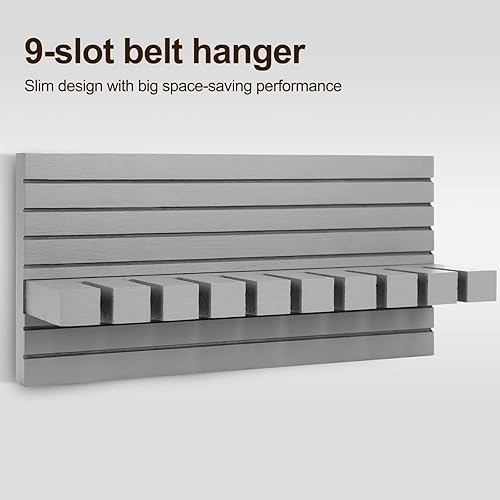 Miniatura 10 de UGZOO Organizador de cinturón para armario, colgador de cinturón para colgar en la pared para 9 cinturones sin deslizarse, ahorrador de espacio para
