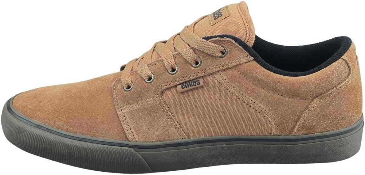 Etnies Barge LS – Classic Skate Look, Slim Vulcanized Silhoutte, Hefty Armored Collar, Reinforced Vulc
