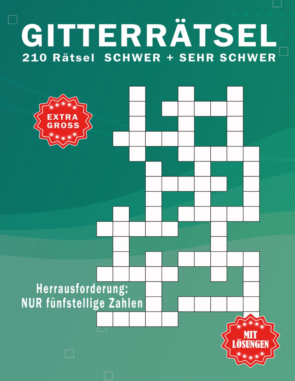 Gitterrätsel Zahlen | Für Erwachsene | Große Schrift: 210 Rätsel - Fünfstellige Zahlen – Mit Lösungen – Nur 1 Rätsel pro Seite