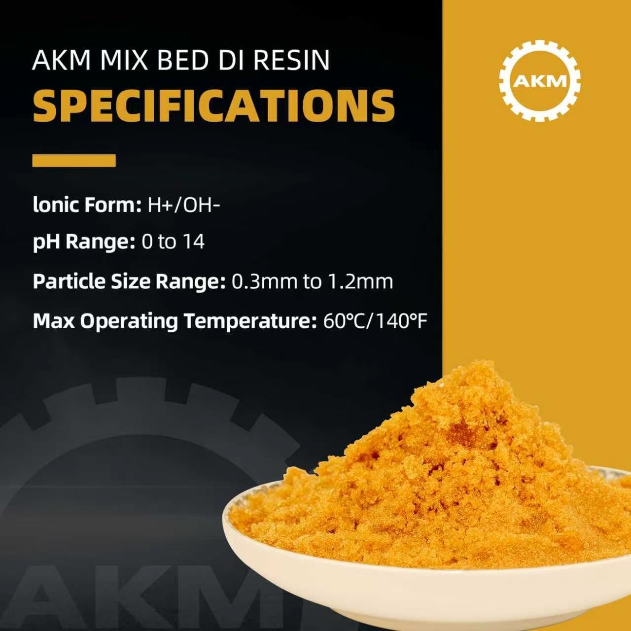 AKM Mixed Bed Deionized Di Resin Filter Fill, Use for Spotless Car Wash System Filter Change, 5 Liters