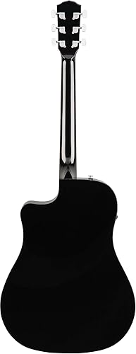 Miniatura 3 de Fender CD-60SCE - Guitarra acústica y eléctrica, paquete negro con estuche, cable, afinador, correa, cuerdas, púas, DVD instructivo de Austin Bazaar