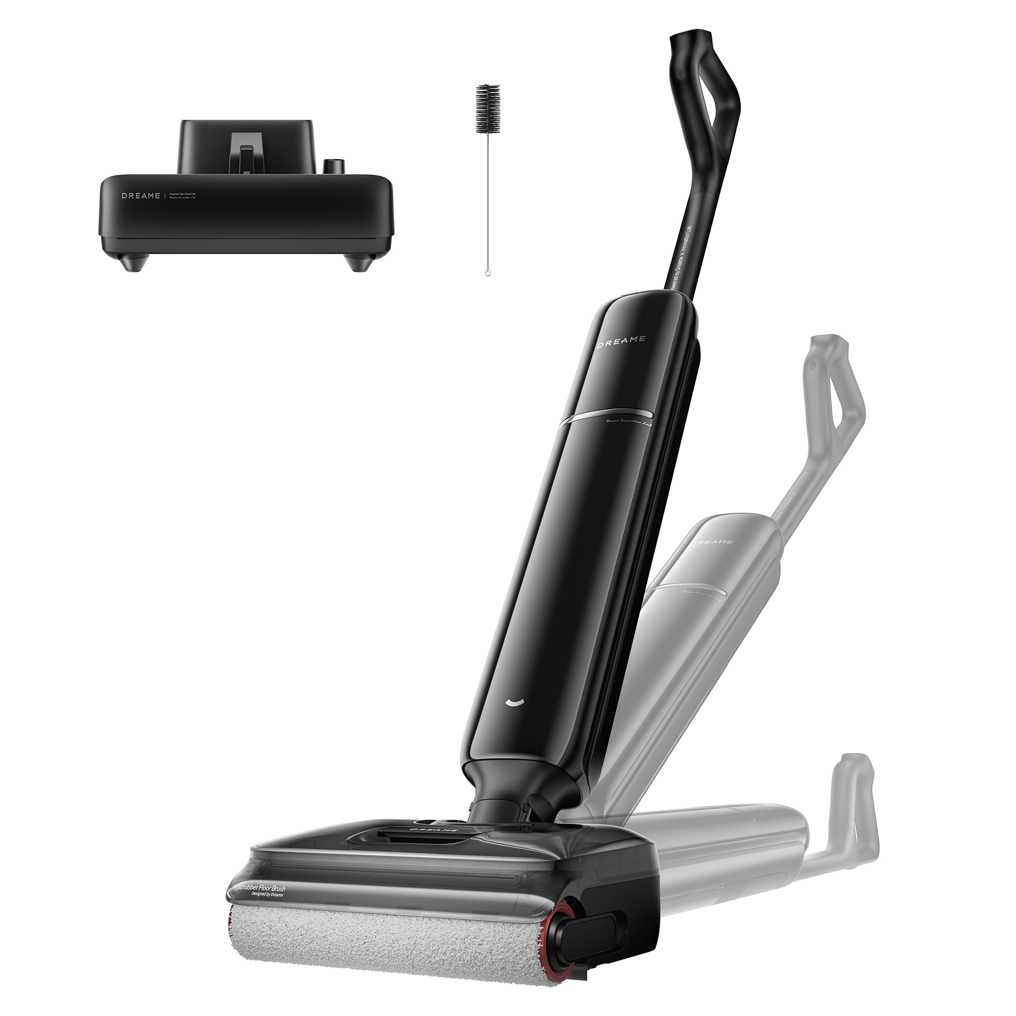 DREAME T12 Pro-A Aspirapolvere Lavapavimenti, Ultrasottile da 9,85 cm, Aspirazione da 25.000 Pa, Lavaggio a Caldo a 95 °C,Asciugatura a Caldo a 95 °C,0 Grovigli e Striature,Leggero,Autonomia di 60 min