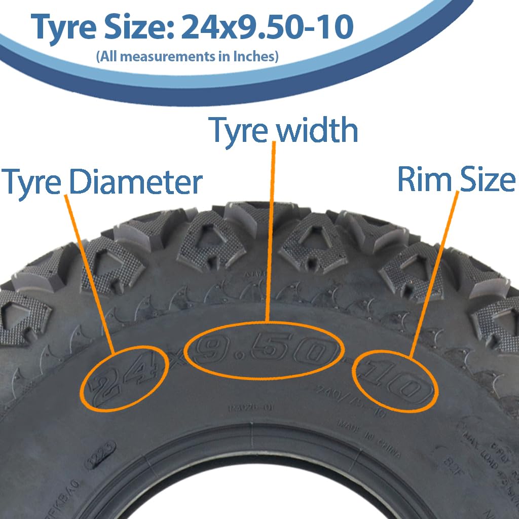24x9.50-10 Utility ATV Gator Reifen P3026 Gras 6-lagig Tubeless Journey 240/75-10