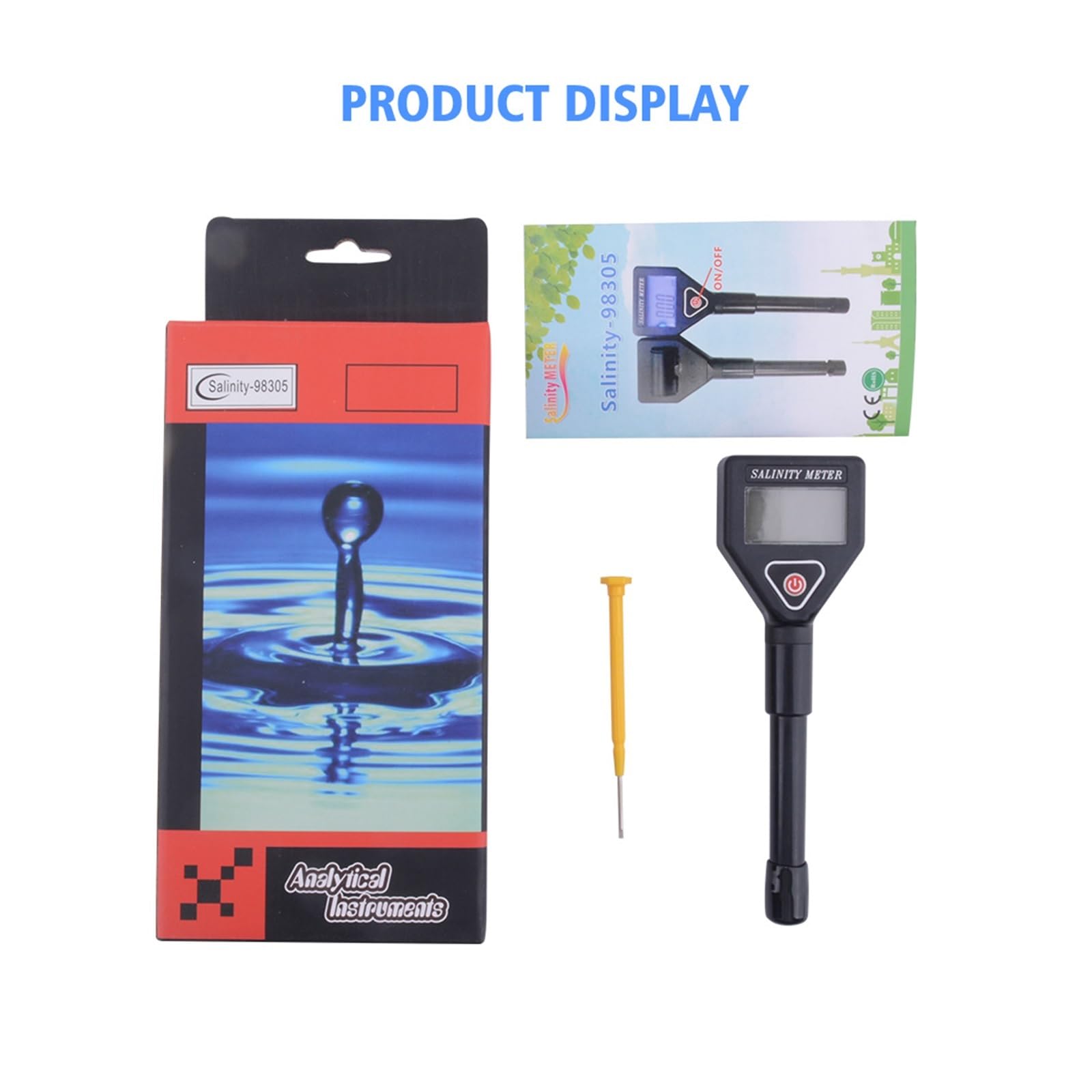Misuratore di salinità portatile Salinometro Halometer Calibro di sale Salamoia Salamoia Acqua di mare Tester di salinità alimentare Concentrazione di sale Tester dell'acqua
