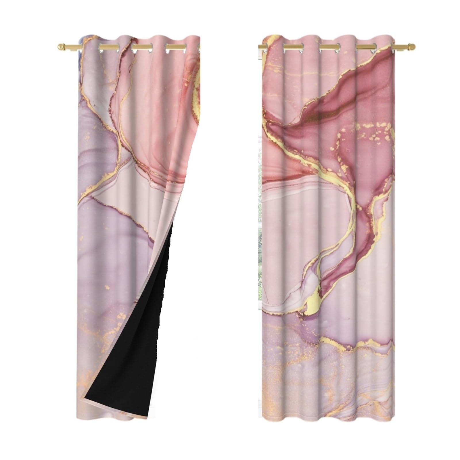 Rideaux occultants salon pour créer une ambiance cocooning marbre