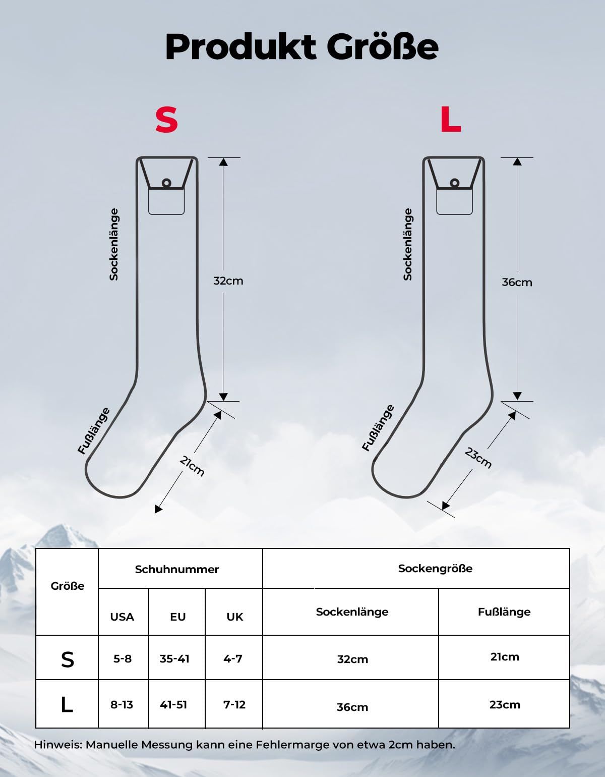 KEMIMOTO Calcetines Calefactables Controlados por App, con Calefacción Completa en Pies y Dedos, de Lana para Hombre y Mujer, Ideales para Ciclismo Esquí Pesca y Caza