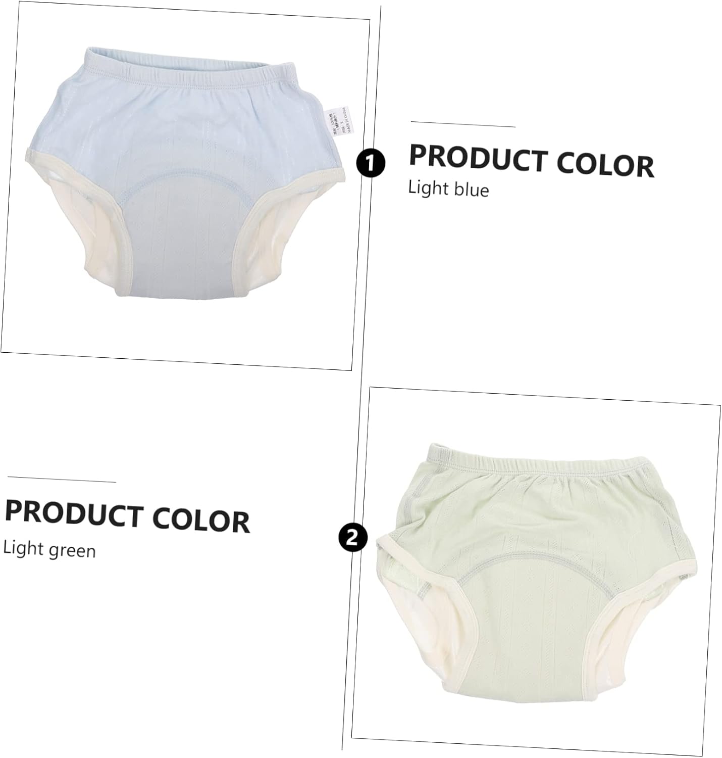 Milisten 2pcs Boys Girls Training Pants Pads Cotton Potty Training Underwear Newborn Boy Girl Washable Diapers