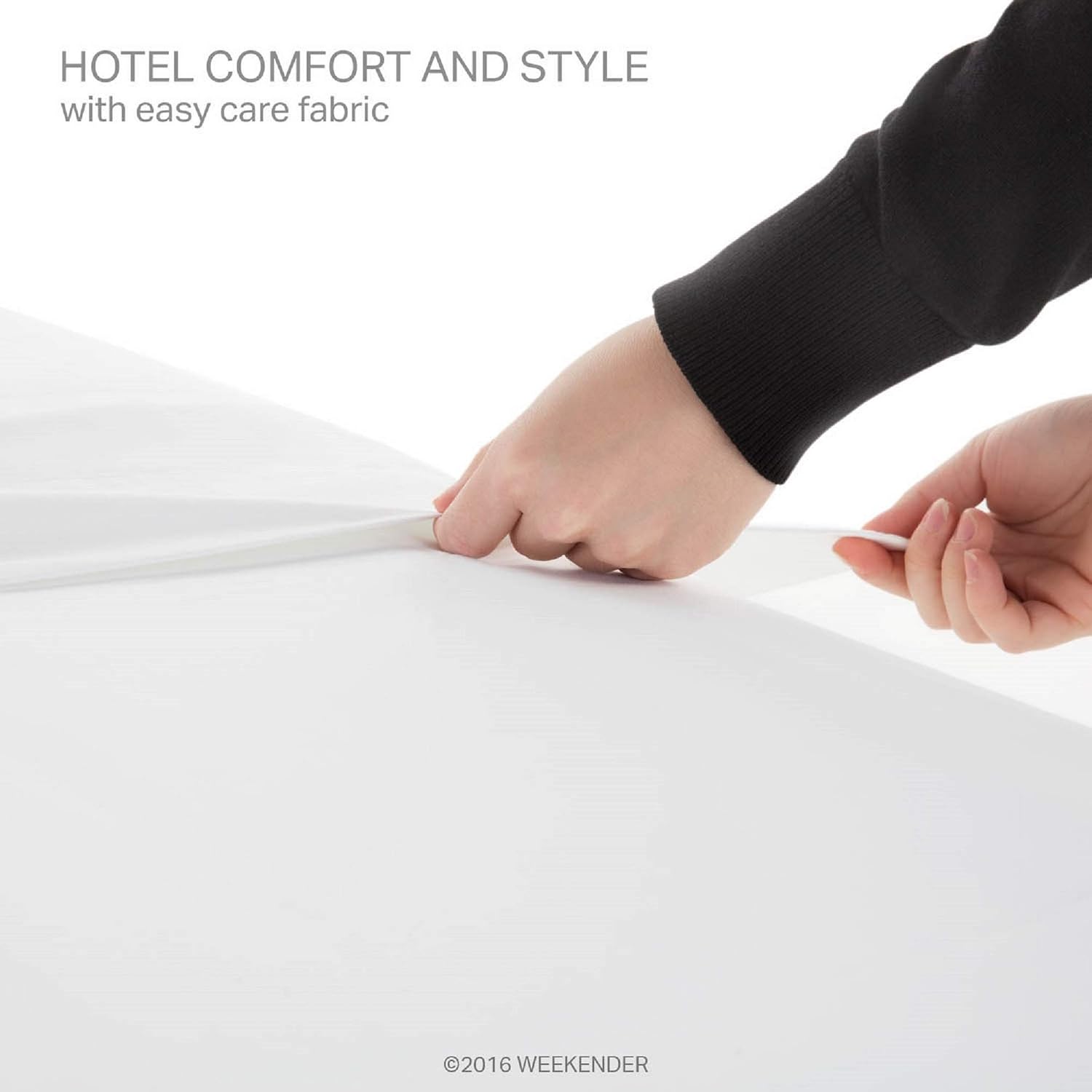 WEEKENDER 200 Thread Count Hotel Flat Sheet-Cotton Rich Blend-White-Full XL