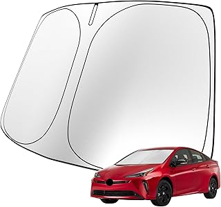 Windshield Sunshade for Toyota Prius (NOT for Prius C or Prius V) Hatchback 2016-2022 Front Window Sun Shade Custom Sunscreen Double Layers Design