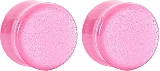Piercing para la oreja, 2 piedras flexibles y finas, color rosa/azul, para mujer y niña, Piedra, Sin circonitas