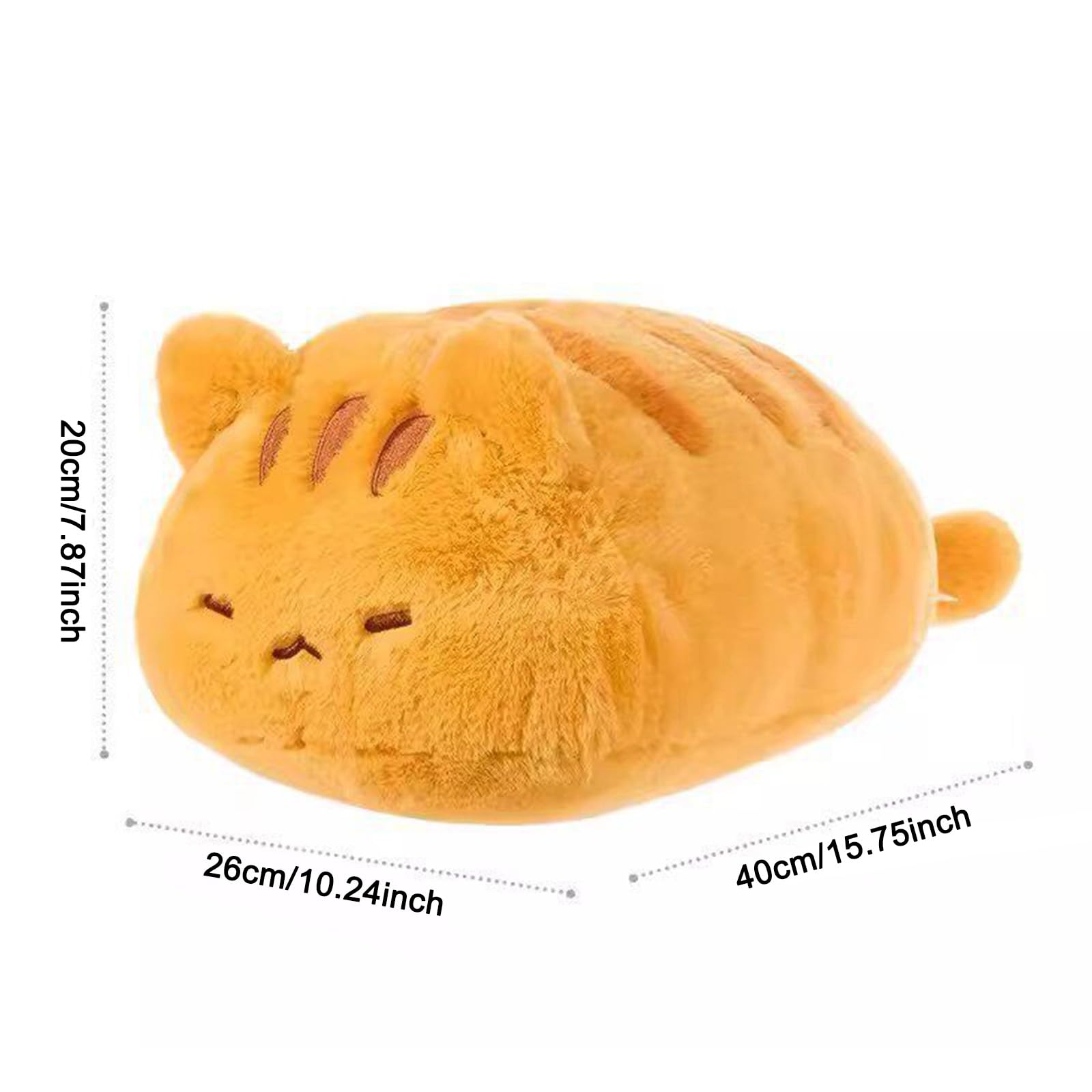 Kauerndes Katzen-Plüschtier 40 cm roter Kater Kuscheltier PP-Baumwoll-Füllung Katzenkissen