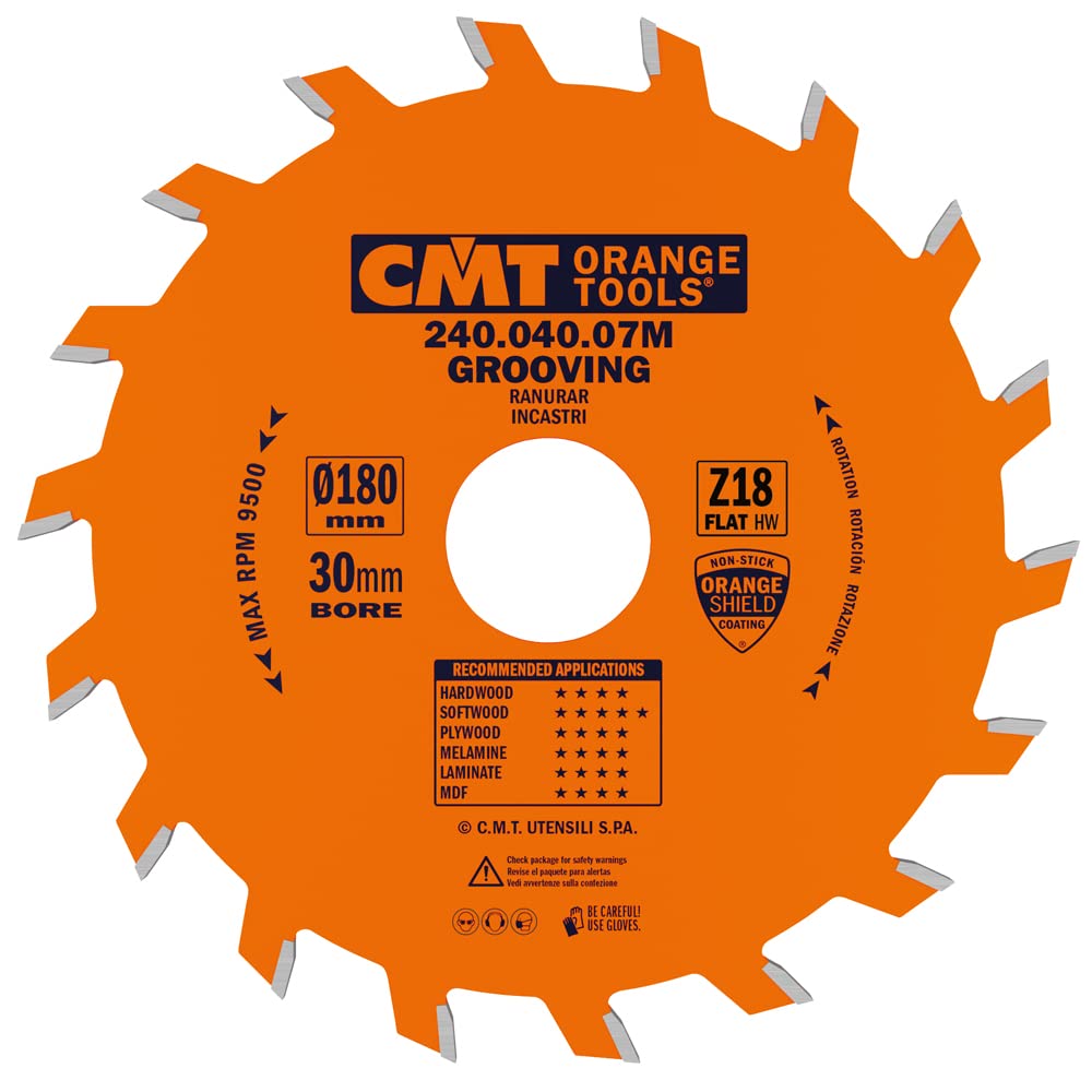 CMT 240.040.07M LAMA CIRCOLARE PER INCASTRI HW 180X4/3X30 Z18 PIANO