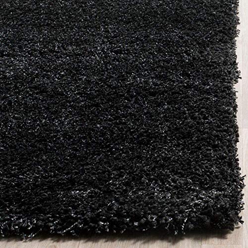 Image of Handwoven Microfibre 3D Rug for Living Room (Black, 3 X 3 Feet (Round), Microfibre)