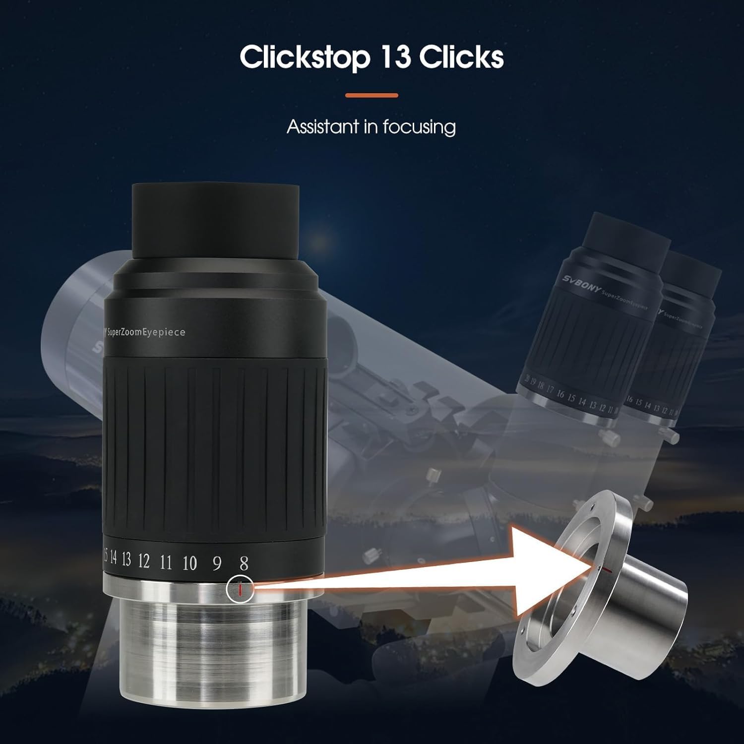 SVBONY SV48P Telescope, 90mm Aperture F5.5 Refractor OTA for Adults Beginners Bundle with SV230 Telescope Eyepiece, 1.25-Inch Zoom Eyepiece