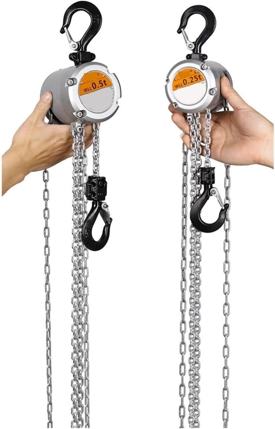 Hand Crank Winch, Hand Winch Mini Chain Hoist Hook Installation 0.25/0.5 Ton Lifting Portable Manual Lever,Boat Trailer Winches