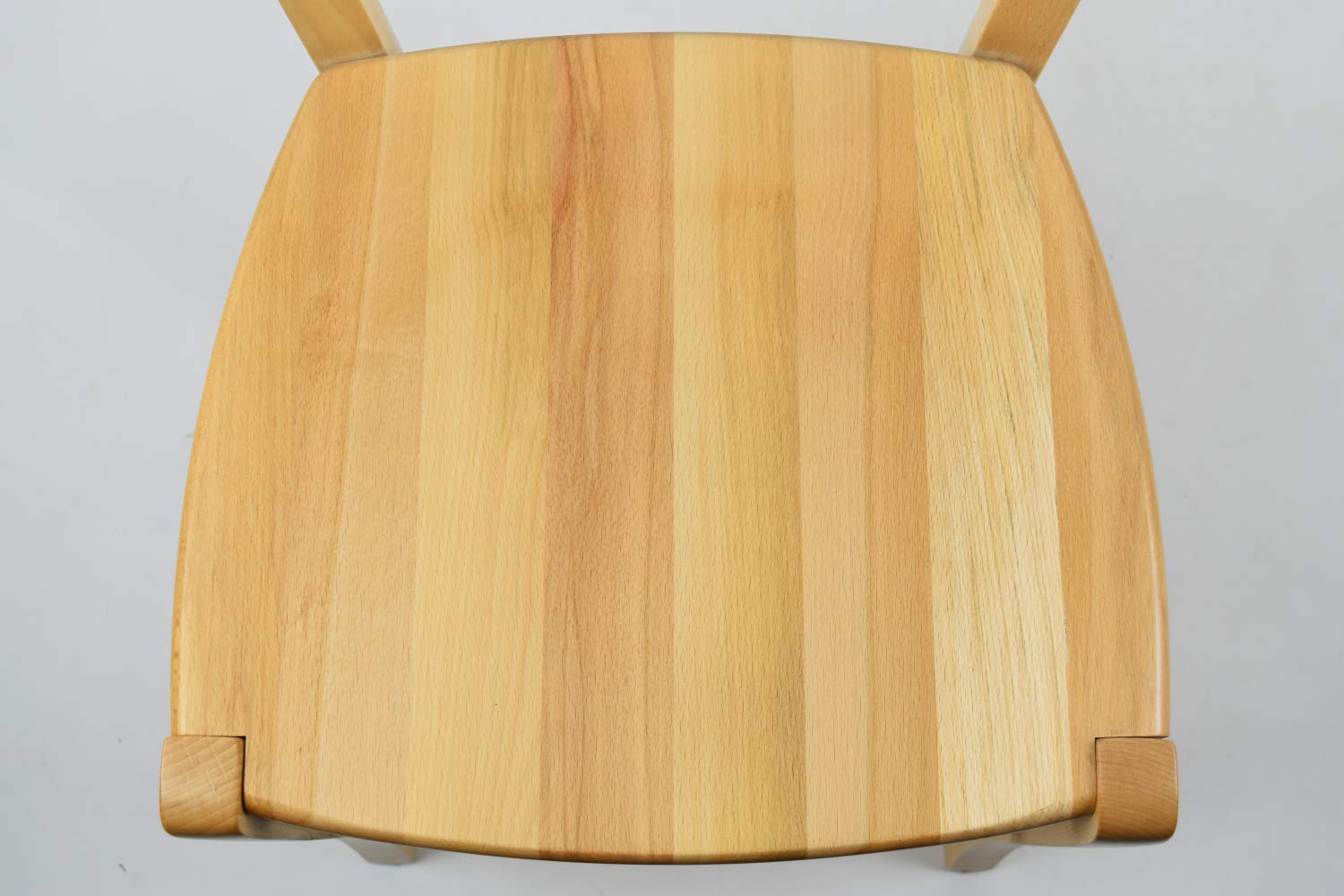 t m c s Tommychairs - Stuhl Cuore für Küche und Esszimmer, Robuste Struktur aus Buchenholz in der Farbe Naturfarben lackiert und Sitzfläche aus Holz