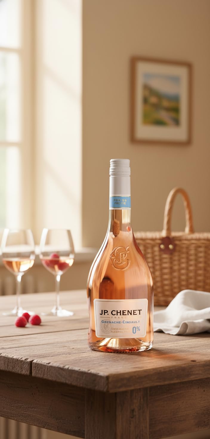JP Chenet - Free Vin rosé sans alcool - Sans arômes ajoutés, goût authentique - Origine : France (6 x 0.75 L)