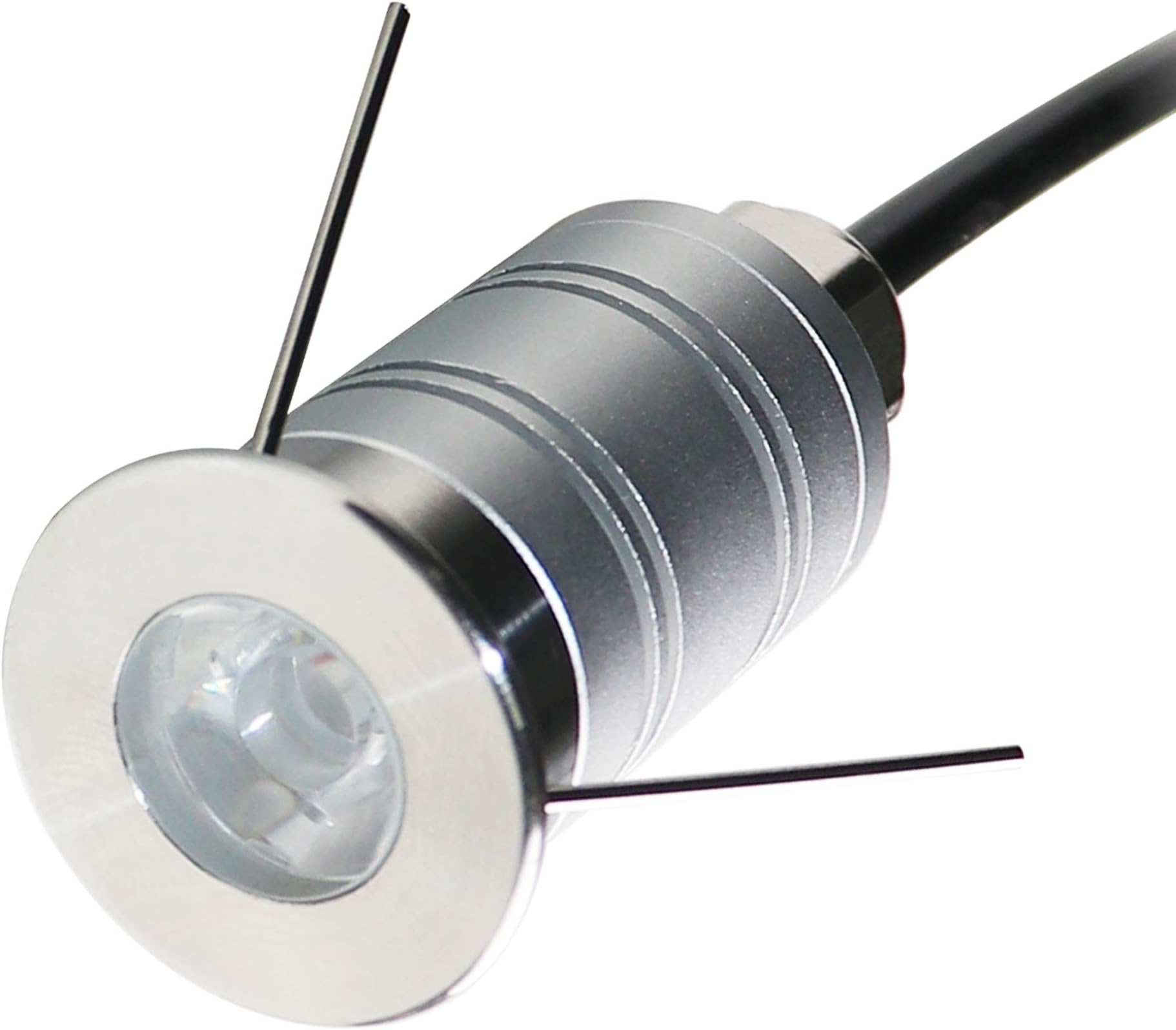 LED In-Ground Well Light,Mini 15° Narrow Beam Angle Spotlight,1W 12V-24V DC,IP67 Waterproof Underground Outdoor Landscape Lightings,Warm White-3000K (1 Pack)