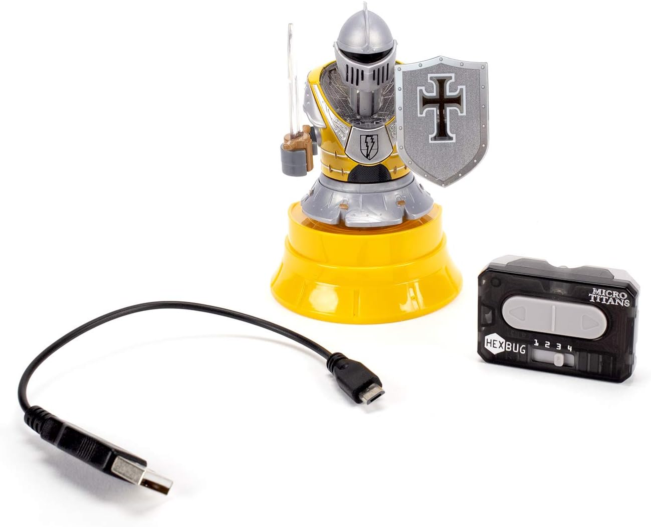 HEXBUG Micro Titans Knight Single, Toys for Kids, Remote Controlled Robot Battle (Yellow) : Toys & Games