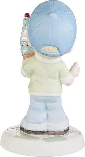 Miniatura 4 de Precious Moments 193017 Grandma You're The Sweetest Boy with Ice Cream Cone Bisque Figura de porcelana, talla única, multicolor
