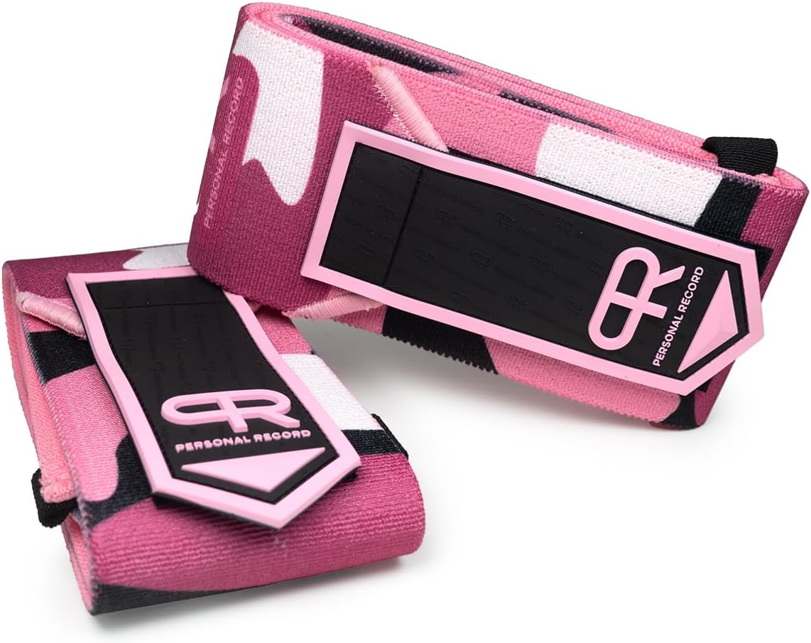 Elbow Wraps for Weightlifting - Heavy Duty Construction, 25% More Elasticity, Reinforced Stitching, Extra Wide Fastener, Easy to Adjust, 3 Inches x 36 Inches (Digital Pink)