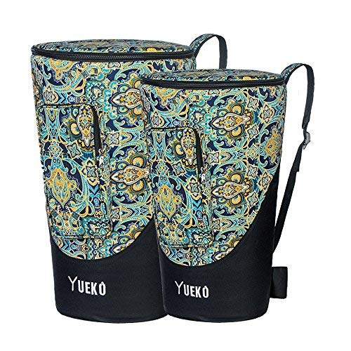 YUEKO Djembe Bag Sturdy Shoulder Straps and Durable African Drum Bag Triple-layer Construction