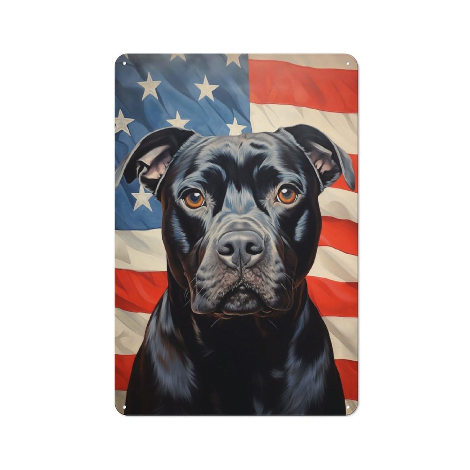 Junmoney Cane Corso Flag Rustic Metal Sign 30X20cm Featuring For Garage Wall, Suited To Garage Decor Collectors