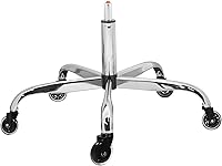 Vista 7 de Frassie Silla de oficina de 28 pulgadas, base de metal, repuesto para silla de computadora resistente, parte de base con 5 ruedas, 1 cilindro