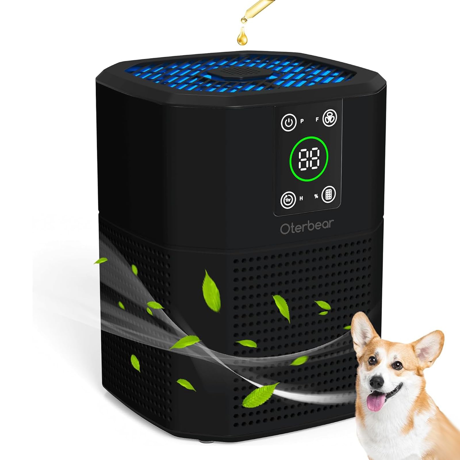 Air Purifiers for Bedroom Home Up to 1350 Ft Oterbear Room Air Cleaner with H13 True HEPA Filter