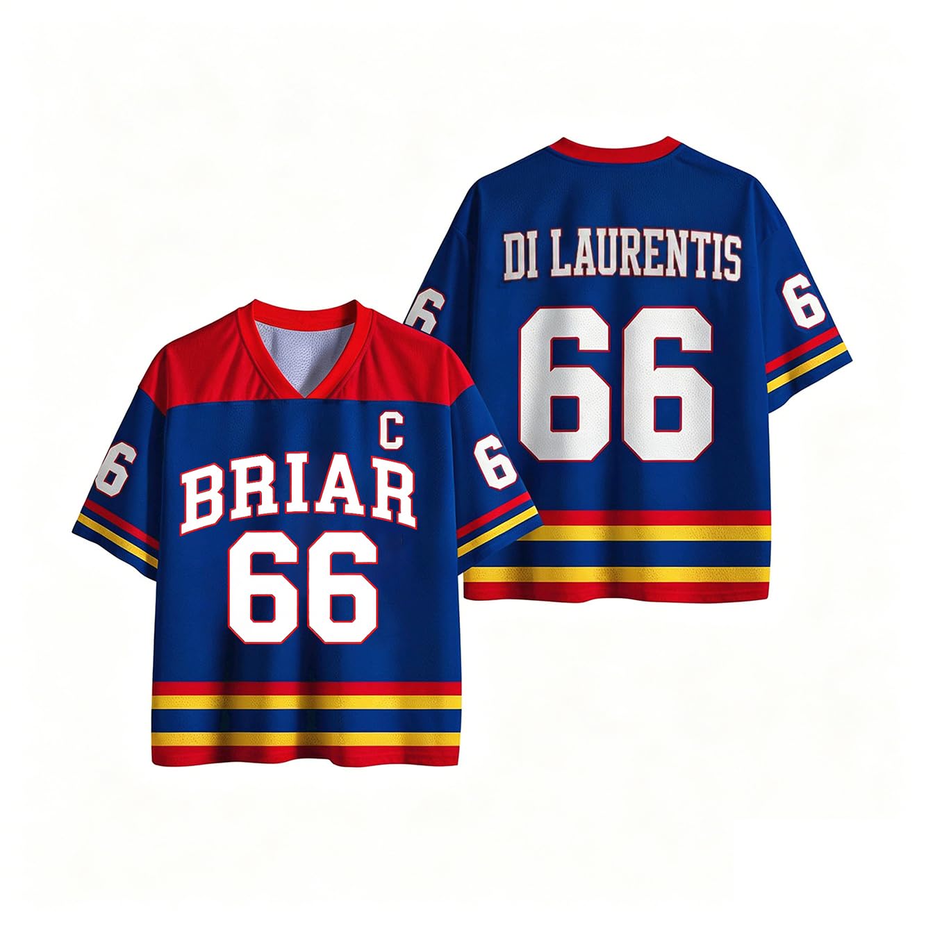 Off Campus Hockey Jersey Graham 44 & Logan 22 & Tucker 46 & Di Laurentis 66 Briar U Jersey Shirts Women Short Sleeve Briar Hockey Shirts Sports Inspired Tshirts Off Campus Merch for Fans — image 1