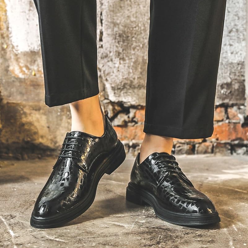 Men's Business Formal Shoes Vintage British Cap Toe Oxfords Men's Formal Shoes for Weddings2