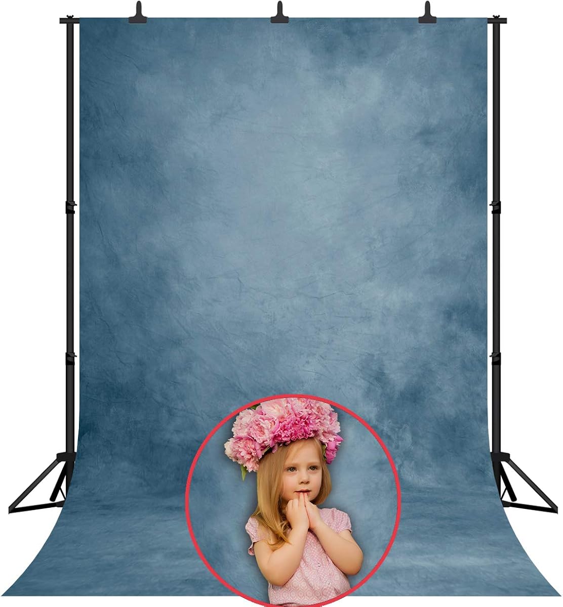 5x7ft Graduation Backdrops for Photography Retro Abstract Blue Solid Color Art Portrait School Background Seamless Vinyl Photo Backdrop Studio Props PGT599A