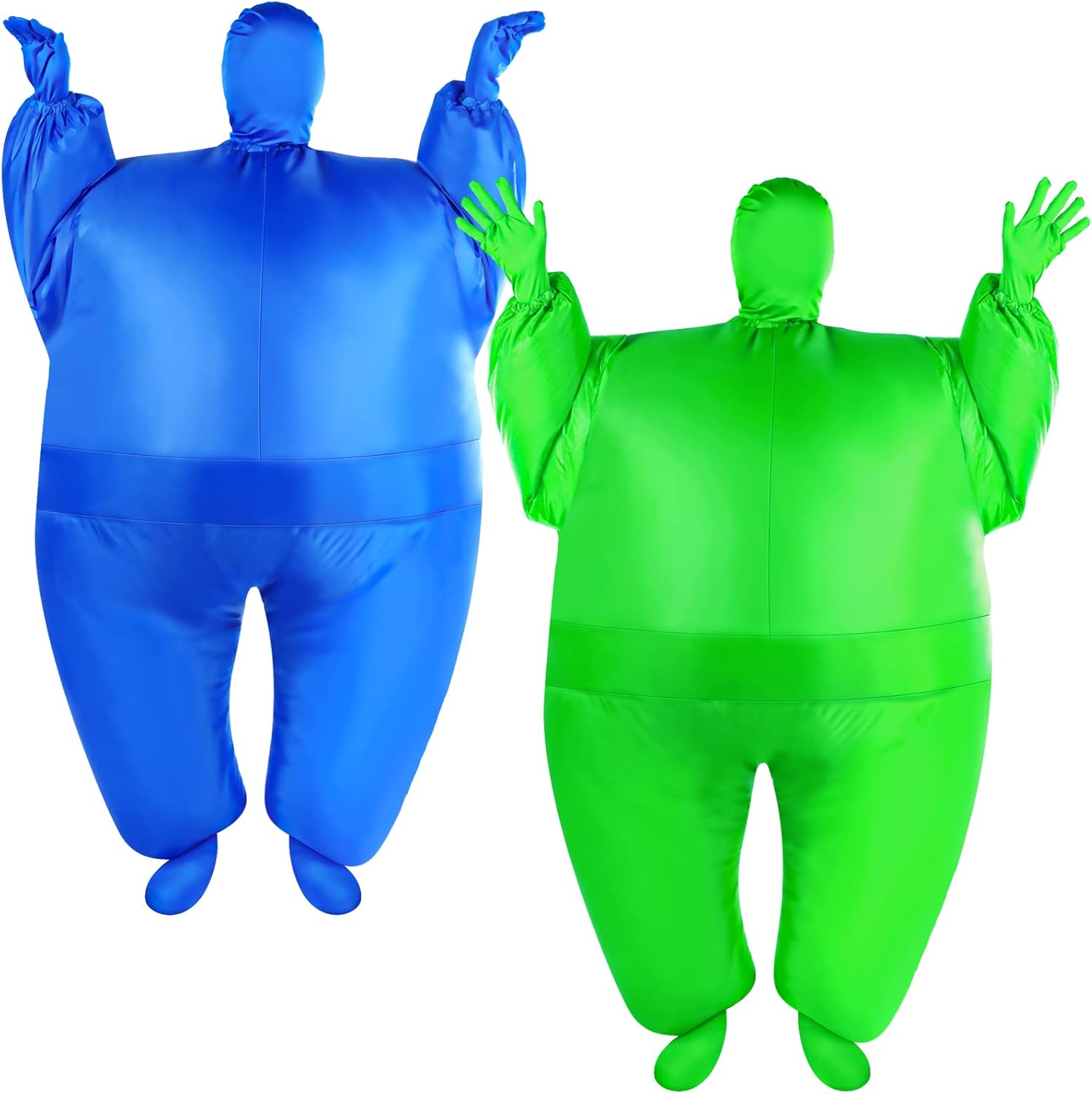 JaGely 2 Set Inflatable Costume for Adult Masquerade Full Body Fat Suit Funny Blow up Suit for Fancy Halloween Party