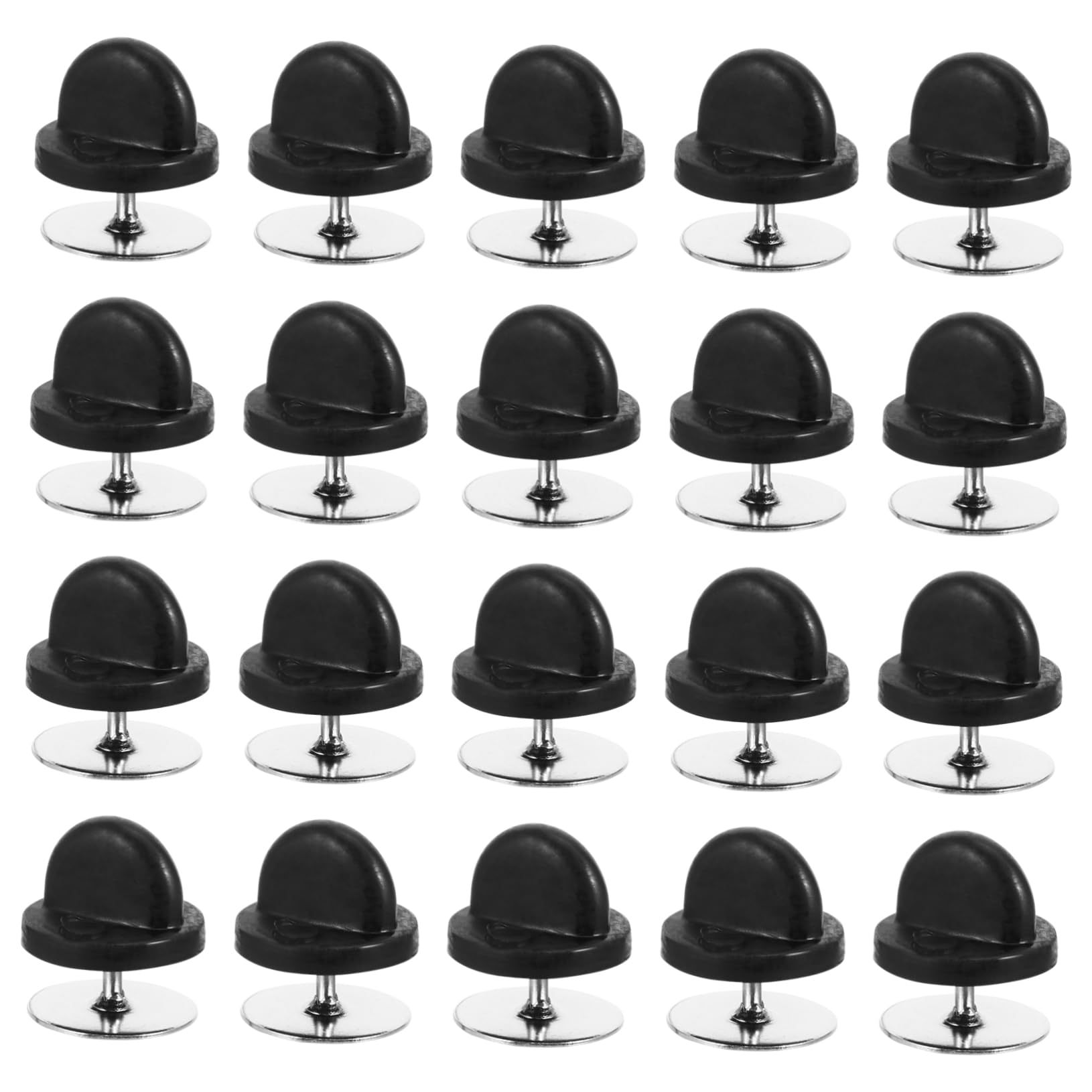 HOMSFOU 50 Sets 1 Fashionable Brooch Clips Unique DIY Clutch Pin Backs for All Styles Lightweight Durable Design Versatile Accessories for Clothing Bags Black