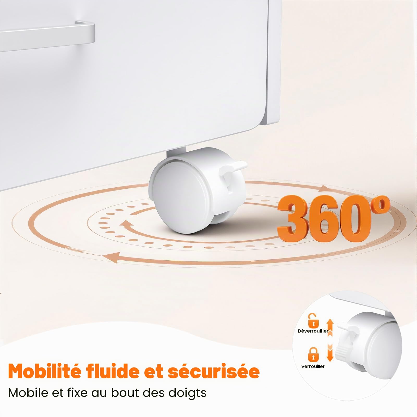 Chariot à roulettes pour bain de pied spa portable, repose-pieds, pédicure et manucure, massage