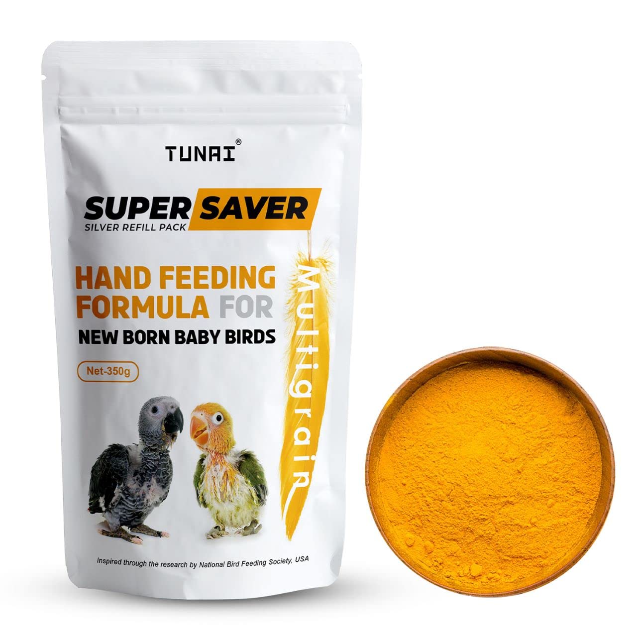 Tunai Super Saver Hand Feeding Formula for All New Born Baby Birds | 350g | Essential for Your Baby Birds - Rich Content of Calcium and Protein, Suitable for All Birds (B0C59BV2LB) Amazon Price History, Amazon Price Tracker