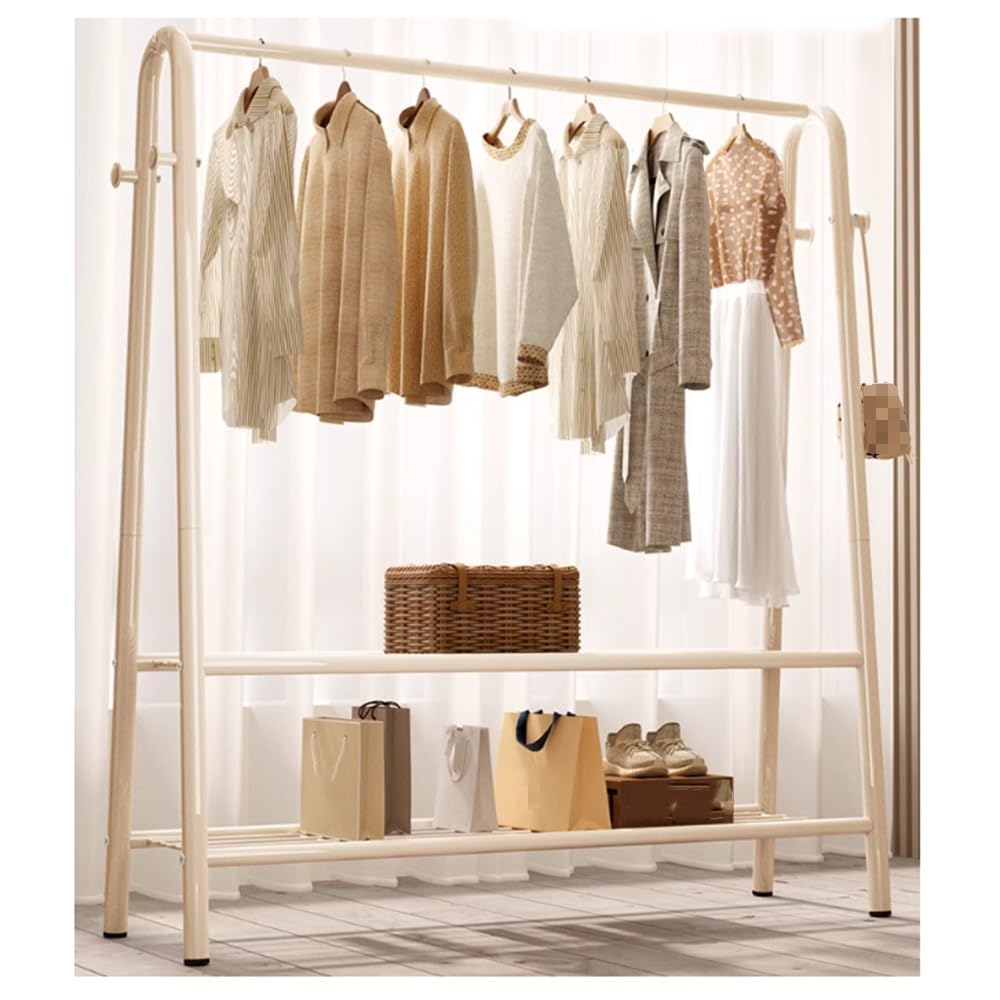 Portant à vêtements multicouche pour chambre, cintre blanc réglable contre le manque de place