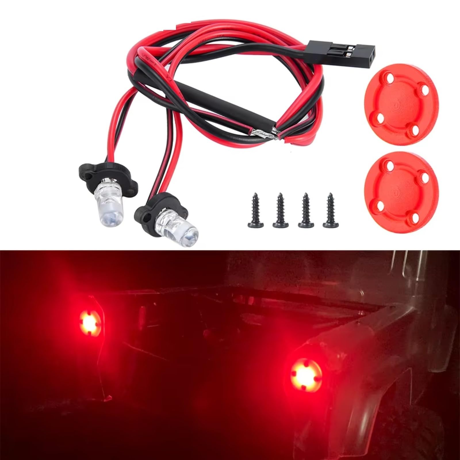 Parti Fari RC Per Vanquish Products VS4-10 Per Phoenix VPS09007 1/10 Fanale Posteriore Faretto Luce Rossa Ricambi Auto RC