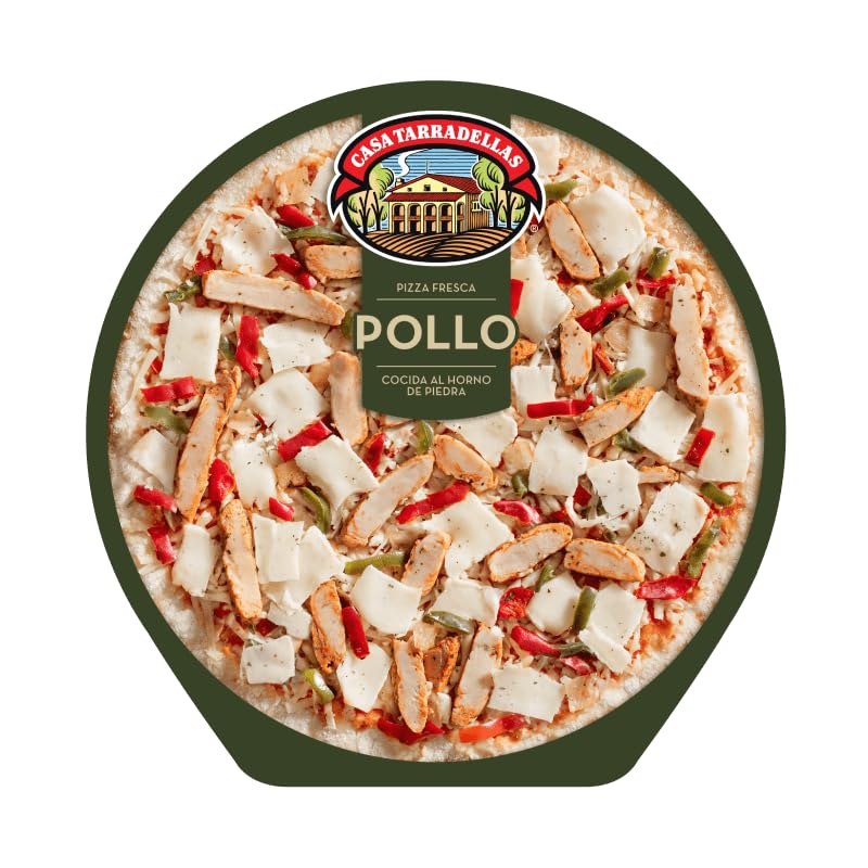Pizza fresca de jamón y queso cocida al horno de piedra CASA TARRADELLAS 405 g Pack 4