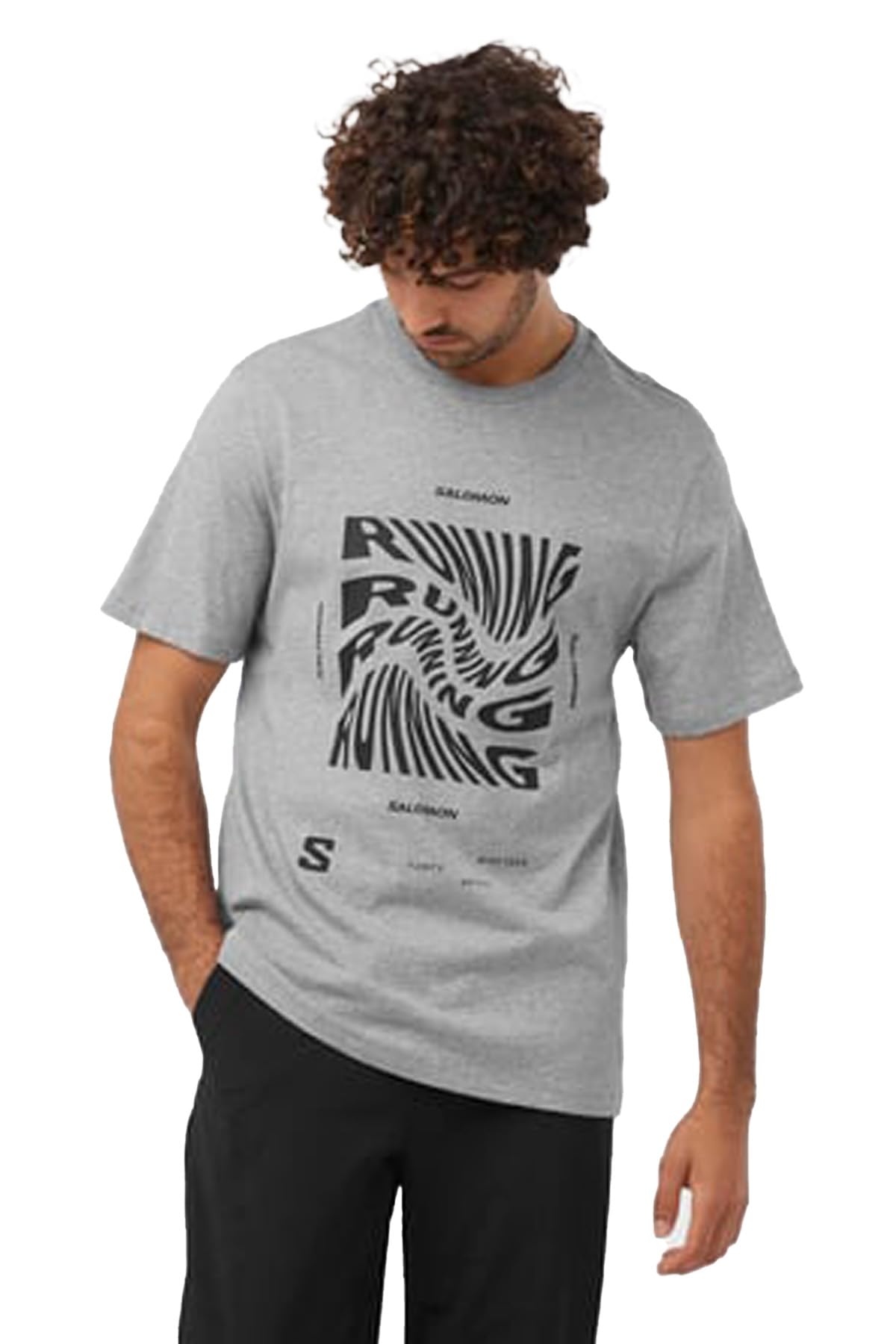 Lc2218800 Running Graphic Ss Tee M Gri Erkek T-Shirt